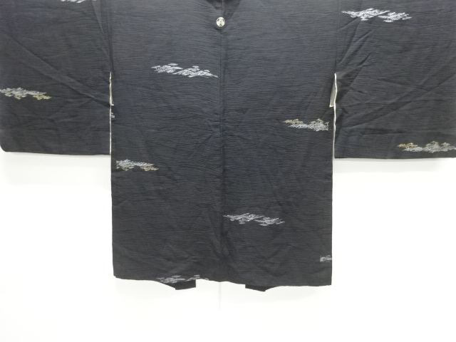 遠山に松模様織り出し一つ紋羽織